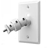 Pinpoint Mounts AM20-White Universal Home Theater Speaker Wall Ceiling Mount with Electrical Box Installation Adapter Plate