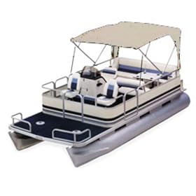 Attwood Corporation 370GY Grey Buggy-Style Acrylic Bimini Top by Boat Cover Accessories