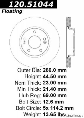 Centric 120.51044 Disc Brake Rotor