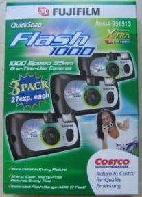Fujifilm QuickSnap Disposable Cameras Flah 1000 Pack of Three