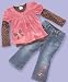 Apparel : Nannette Little Girl 3 Pc Tee & Pant Set