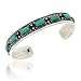Sterling Silver .925 Reconstituted Blue Turquoise Bali Bead Bangle