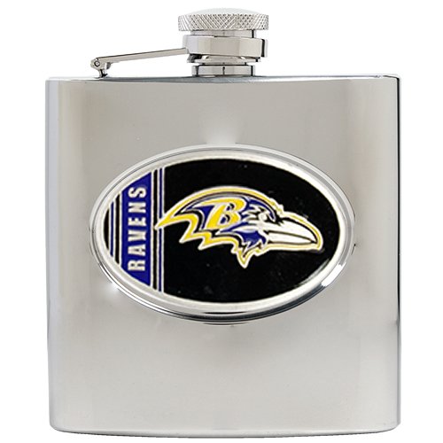 Baltimore Ravens NFL 6oz Stainless Steel Hip Flask