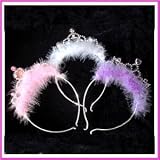 Jeweled Feather Tiara Headband Select Color: pink