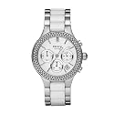 DKNY - NY8181 - Montre Femme - Quartz Analogique - Cadran Blanc - Bracelet Acier Inoxydable Blanc