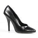 SEDUCE-420 5" Classic Pump, Black Leather-Size 14