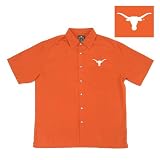 Texas Longhorns NCAA Prevail Button Down Short Sleeve Shirt For Men (Texas Orange)