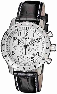 Air Blue Type 20B Chrono Pilot Ceramic Mens Watch TYPE20BSSWHITE