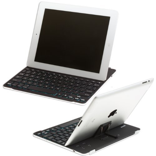 SHARKK iPad 2 Bluetooth Aluminum Keyboard Case For Apple Ipad2 + Screen Protector