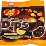 Jelly Belly Jelly Bean Chocolate Dips - Orange - 2.8 Oz Bag (Pack of 12)