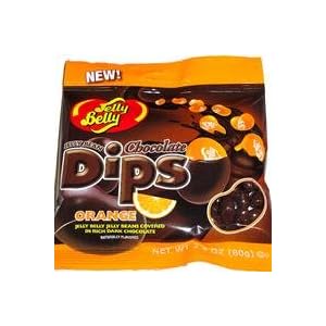 Jelly Belly Jelly Bean Chocolate Dips - Orange - 2.8 Oz Bag (Pack of 12)