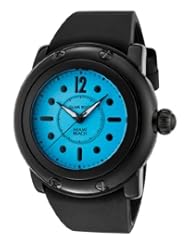 Glam Rock Womens GR25043 Miami Beach Light Blue Dial Black Silicone Watch