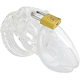 Lock Your Man Up!male Chastity Device Anti-masturbate Bird Cage,transparent,6000s