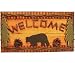 Hand-crafted Black Bear Welcome Sign Plaque with Green Pine Trees (Made of Wood) 18
