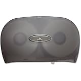 Georgia-Pacific GP 59209 Translucent Smoke Jumbo Jr. Two Roll Bathroom Tissue Dispenser, 20.02" Width x 12.26" Height x 5.67" Depth