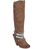 Not Rated Women's Cocktail Queen Riding Boot,Tan,7.5 M US