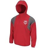 Minnesota Twins Majestic Barracuda 1/2 Zip Lightweight Water Resistant Hooded Jacket Minnesota Twins Majestic Barracuda 1/2 Zip Lightweight Water Resistant Hooded Jacket