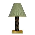 TIKI LAMP W/ HULA DANCER - 26" W/ LAUHALA SHADE - TROPICAL DECOR