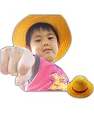麦わら　帽子　サイズフリー　ワンピース　ルフィ風　海賊王　通学用　子供服　男の子　女の子