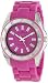 AK Anne Klein Women’s 109179MAMA Swarovski Crystal Accented Silver-Tone Magenta Plastic Watch