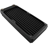 XSPC EX240 2 x 120mm, Dual 120mm Low Profile Split Fin Copper Radiator - Black