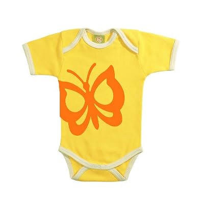 Positively Organic - Happy Print Short Sleeve Baby Body Suit
