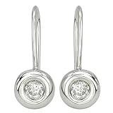 14K White Gold Diamond Earrings - 0.20 Ct.