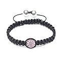 Bling Jewelry Childrens Shamballa Bracelet Light Pink Swarovski Crystal Bead 10mm