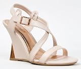 Bamboo NAYA-03 Strappy Slingback Wedge Heel Sandal