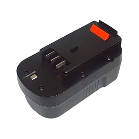 Ni-Cd,18.00V,1500mAh,Replacement Power Tools Battery for BLACK & DECKER BD18PSK, BDGL1800, BDGL18K-2, CD182K-2, CD18SFRK, CD18SK-2, CDC180AK, CDC180ASB, CDC18GK2, EPC18CABK, EPC18CAK, FS188F4, GCO18SFB, GLC2500, HP188F2B, HP188F3B, HP188F3K, HPD1800, HPD18K-2, HPG1800, HPG18K-2, NHT518, NPP2018, NPT3118, NS118, NST1810, NST2018, PS182KB, PS18K2, XTC183BK, XTC18BK, Compatible Part Numbers: 244760-00, A18, HPB18, HPB18-OPE**(Remark: This Battery can be charged with original battery charger including 5104635-02.)**