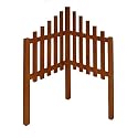 Lakeland Mills 2-Foot Corner Fence, Cedartone