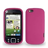 Hot Pink Silicone Rubber Gel Soft Skin Case Cover for Motorola Cliq XT MB50 ....