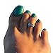 ABC(TM) 2PC Women Adjustable Antique Silver Metal Toe Ring Foot Beach Jewelry