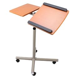 Laptop Notebook Rolling Table Stand - Mahogany 27.6"-31.5"Height Adjustable Laptop Notebook Rolling Table Stand - Mahogany 27.6"-31.5"Height Adjustable