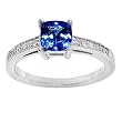 14K White Gold Tanzanite and Diamond Ring