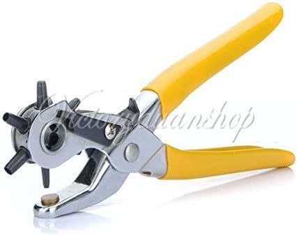 8 Inch New 6 Sized Heavy Duty Leather Hole Punch Hand Pliers Belt Holes Punches by TwoRay