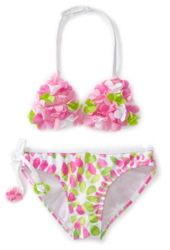 Kate Mack Girls 2-6X Summer Petals Little Swim Bikini, Pink, 04