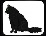 Mouse Pad with cat, angora, pet, animal, black