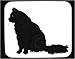 Mouse Pad with cat, angora, pet, animal, black