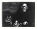 Historic Print (L): [Thomas Hobbes, 1588-1679, half-length portrait, seated at desk]