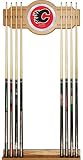 Calgary Flames Pool Cue Rack With Mirror