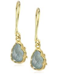 Katie Diamond "Bela" Yellow Gold Apatite Center Earrings