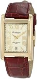 Armitron Men's 20/4819CHGPBN Leather Strap Gold-Tone Brown Date Function Watch