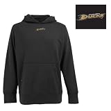 Anaheim Ducks Hooded Sweatshirt - NCAA Antigua Mens Signature Hoodie Black 2X-Large