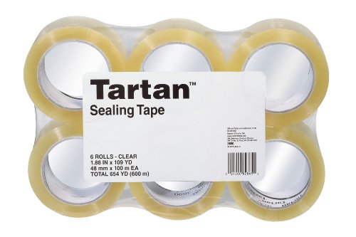 Tartan Sealing Tape, 1.88 x 109 Yards, Clear, 6 Pack (3690)