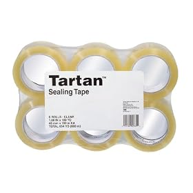 Tartan Sealing Tape, 1.88 x 109 Yards, Clear, 6 Rolls (3690)
