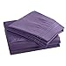 Honeymoon 1800 Brushed Microfiber Embroidered Bed Sheet Set, Ultra Soft, Queen - Light Purple