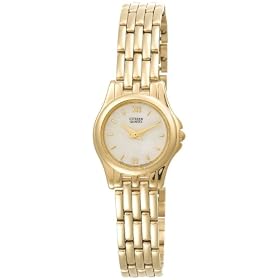 Citizen Women's EL1062-53D Gold-Tone Mother-of-Pearl Watch