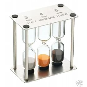 Professional Triple Sand Egg Timer Stainless Steel