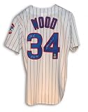 Kerry Wood Autographed/Hand Signed Chicago Cubs Pinstripe Baseball Jersey with 20 K, 5-6-98 Inscript
